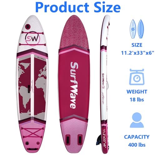 11'/6"×34" Inflatable Stand Up Paddle Board w/Premium SUP Accessories & Backpack