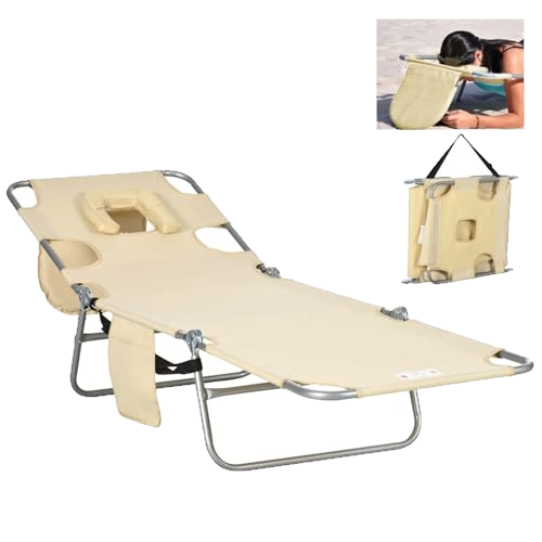 Sun Tanning Chair with Face Hole